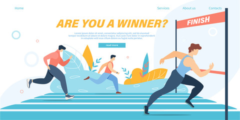 Group of Athlete Sportsmen Running Competition - obrazy, fototapety, plakaty