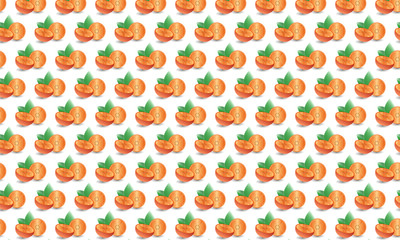 Vector seamless pattern of fresh oranges. hand drawn transparency  background