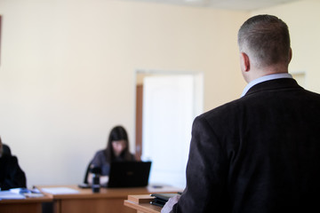 courtroom of the Russian court