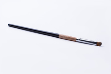 Oil painting brush on white background. Artist brush and space for text.