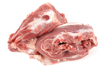 Veal on a white background
