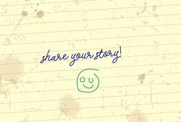 share your story on notebook page