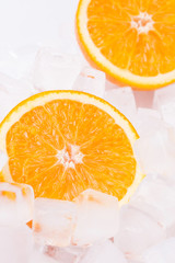 Naklejka na ściany i meble Fresh and delicious oranges and orange juice