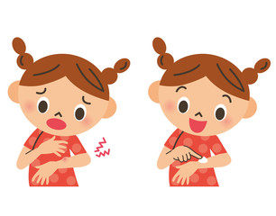 虫に刺された女の子