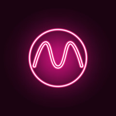 letter in a circle neon icon. Elements of web set. Simple icon for websites, web design, mobile app, info graphics