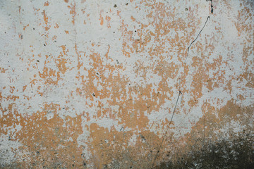 Texture of concrete and plaster on the wall. Old plaster stains on the concrete. Texture of old concrete wall and plaster.
