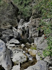 waterfall in mountains
