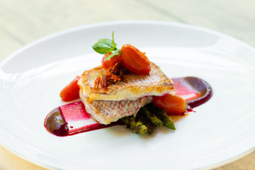 Pan seared Red snapper