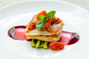 Pan seared Red snapper