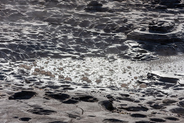 Pozzuoli, Naples, Italy - June 04 2019: fumaroles of the solfatara of Pozzuoli, volcanic phenomena in the Campi Flegrei