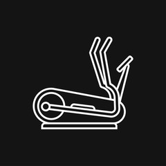 Elliptical machine gym icon, vector sign symbol for design