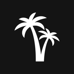 Obraz premium Coconut trees Icon vector sign symbol for design