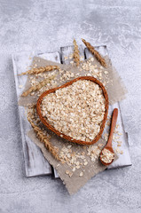 Dry cereal in a basket