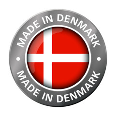 made in denmark flag metal icon 