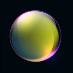 Colorful transparent bubble