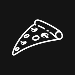 pizza icon vector sign symbol for design