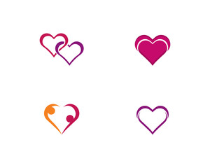 Love Logo Vector icon illustration design