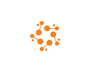molecule logo vector icon illustration design 