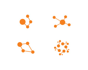 molecule logo vector icon illustration design 