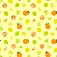 seamless pattern with citrus fruits