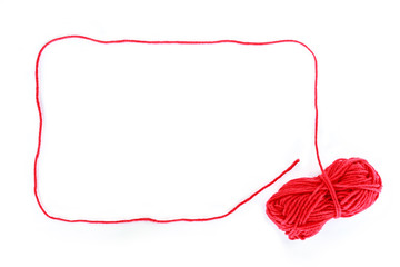 border yarn color red on white background.