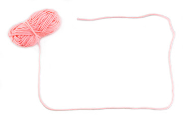 border yarn color pink on white background.