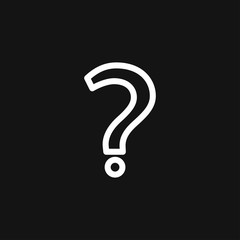 Information support, question mark icon vector sign symbol for design