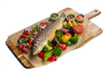 grilled sea bass