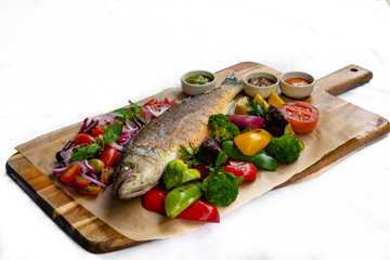 grilled sea bass