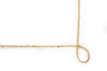 rope border on white background.