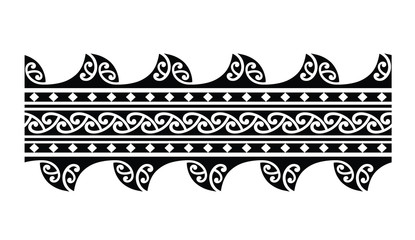 Polynesian maori tattoo tribal bracelet vector. Samoan maori band design.