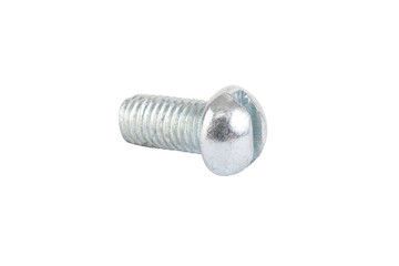 Steel bolt on a white background