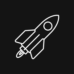 Rocket icon illustration vector sign symbol for design