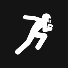 Rugby Icon vector sign symbol for design