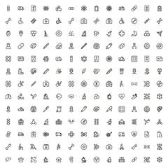 Fototapeta premium Line icon set