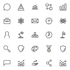 Partnership line icon set