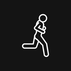 Running Icon vector sign symbol for design