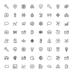 Partnership line icon set