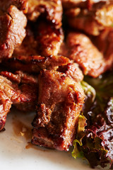 Grilling Korean marinated pork 