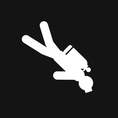 Scuba diver icon vector sign symbol for design