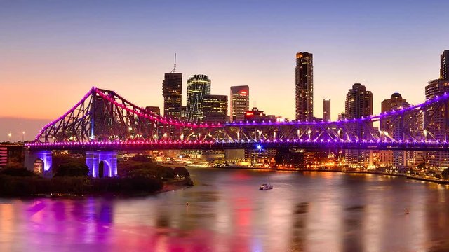 The Story Bridge in Brisbane, Queensland, Australia.