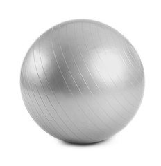 Fitness ball on white background