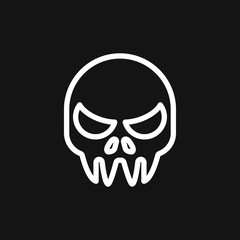 Skull icon vector sign symbol for design