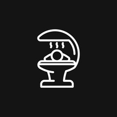Solarium icon vector sign symbol for design