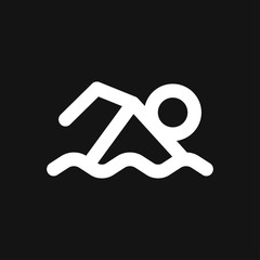 Swimming icon vector sign symbol for design