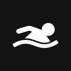 Fototapeta premium Swimming icon vector sign symbol for design