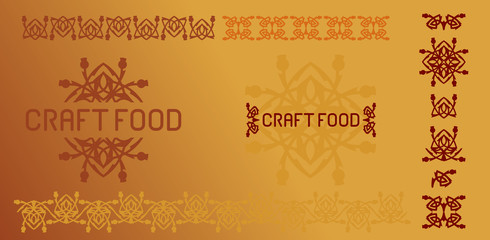 Six vector elements for craft brand