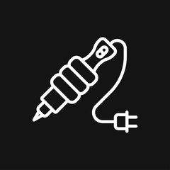 Tattoo Machine Icon vector sign symbol for design