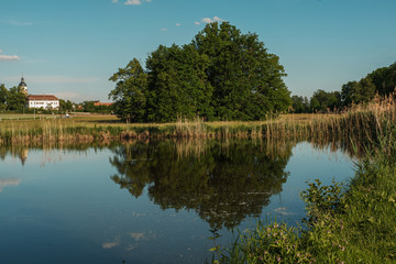 Idyllische Teichlandschaft zum Seele baumeln lassen
