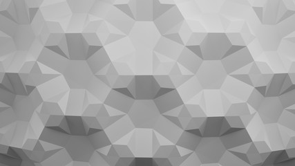 Honeycomb. White folding paper. Origami tessellations background. 3D illustration